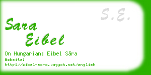 sara eibel business card